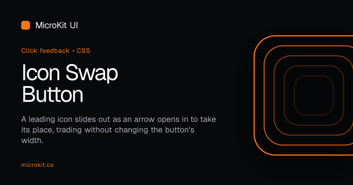 Icon Swap Button — CSS hover animation